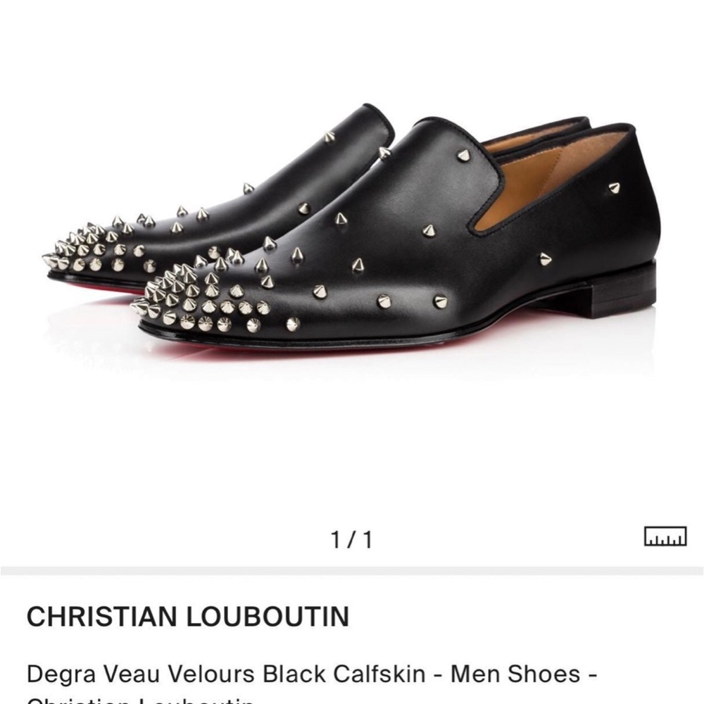 Christian Louboutin Black Studded Men's Loafers
